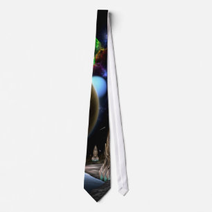 Exploration Of Space Fractal Art Tie
