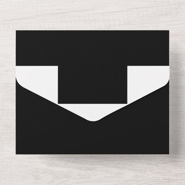 Explore a Captivating Black and White Photo  All In One Invitation (Back)