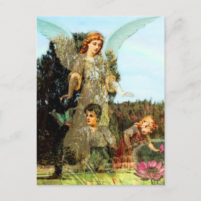 Explore - A Guardian Angel Watches Postcard (Front)