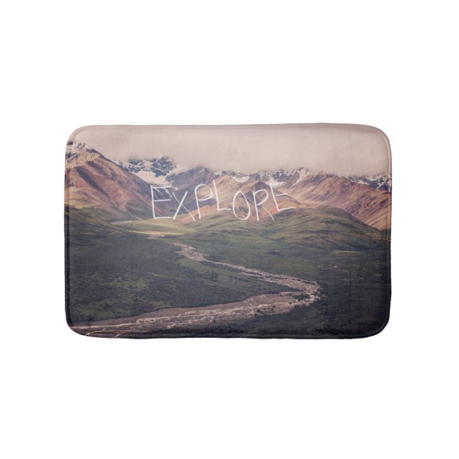 Explore Alaskan Landscape | Bath Mat (Front)