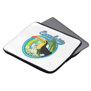 Explore Aruba travel logo Laptop Sleeve