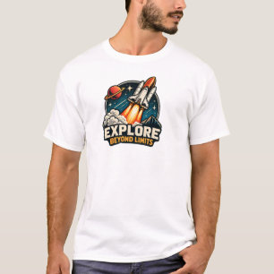 Explore Beyond Limits Space Shuttle Rocket Launch T-Shirt