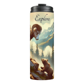 Explore Bighorn Sheep Grizzly Cub Mountain Thermal Tumbler