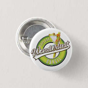 explore brazil wonderlust  1 inch round button