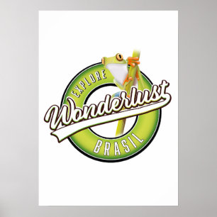 explore brazil wonderlust car magnet poster