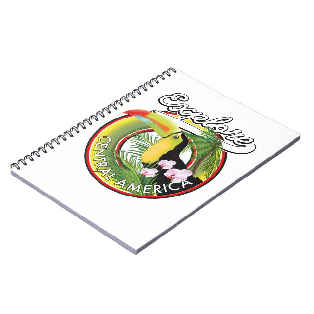 Explore Central America logo. Notebook (Left Side)