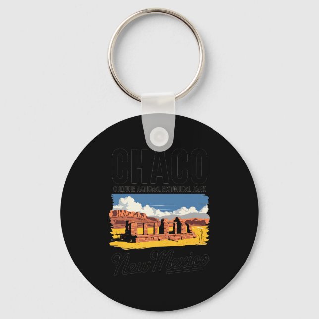 Explore Chaco Culture National Park New Mexico Pre Keychain (Front)
