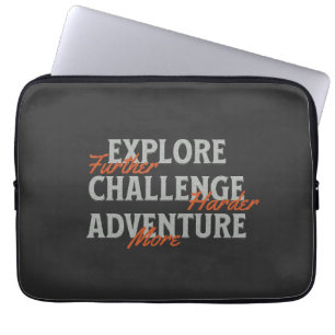 Explore Challenge Adventure Quote Motivational Ins Laptop Sleeve