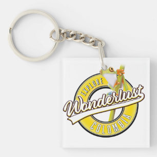 explore Colombia wonderlust Keychain