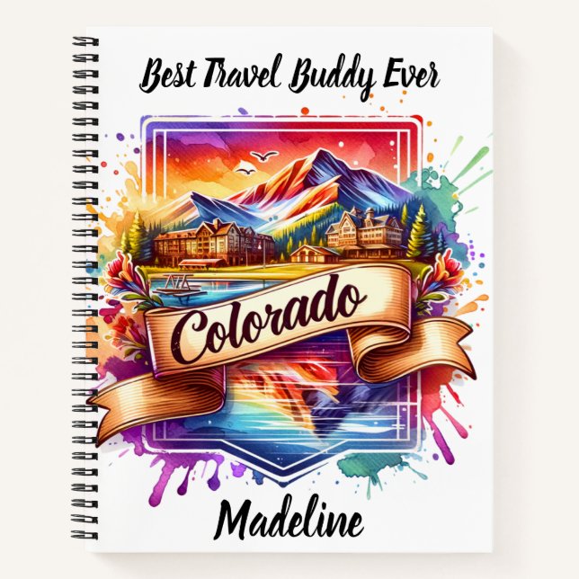 Explore Colorado's vibrant landscapes Notebook (Front)