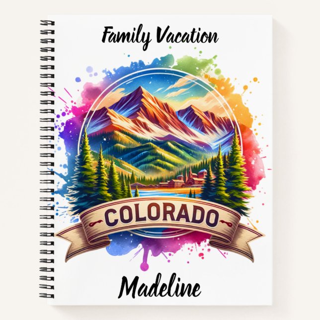 Explore Colorado's vibrant mountain beauty Notebook (Front)