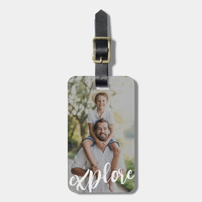 Explore Custom Photo Luggage Tag (Front Vertical)
