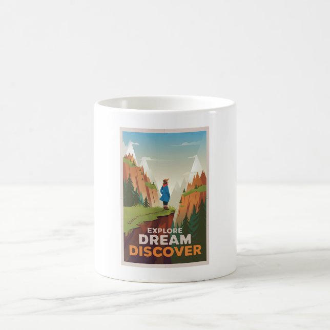 Explore dream discover coffee mug (Center)
