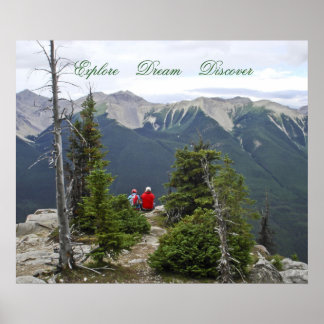 Explore Dream Discover Scenic Mountain-View Poster