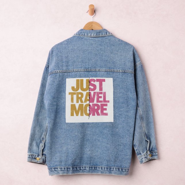"Explore & Dream Typography" Denim Jacket (Hangar)