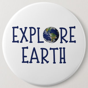 Explore Earth 6 Inch Round Button