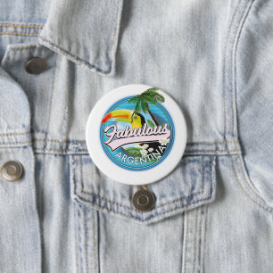 explore fabulous Argentina logo 3 Inch Round Button