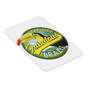 Explore Fabulous Brazil Logo Magnet