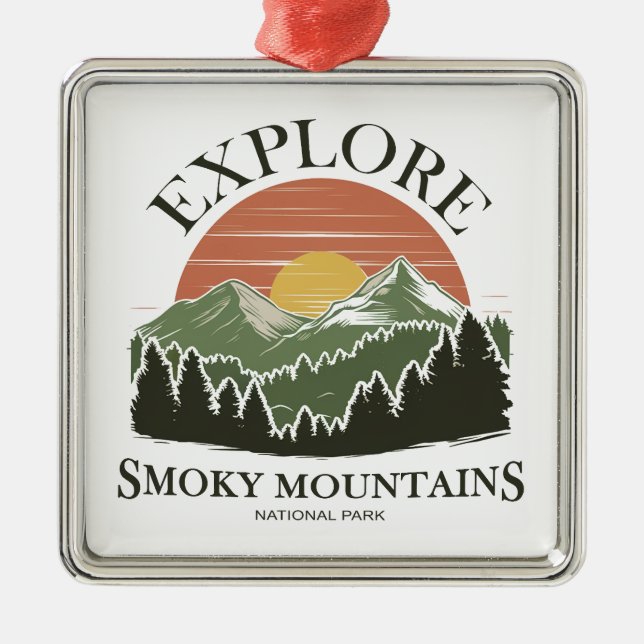 Explore Great Smoky Mountains National Park Metal Ornament (Front)
