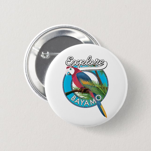 Explore Hawaii retro logo Button (Front & Back)