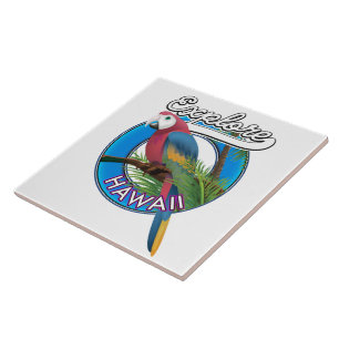 Explore Hawaii retro logo Tile