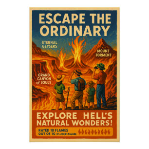 Explore Hell’s Natural Wonders – Eternal Geysers Poster