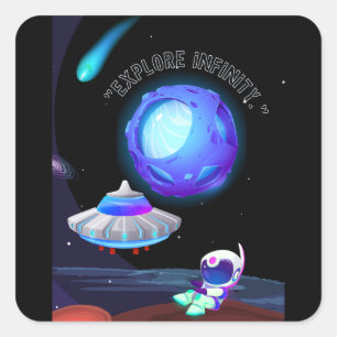 Explore Infinity Square Sticker