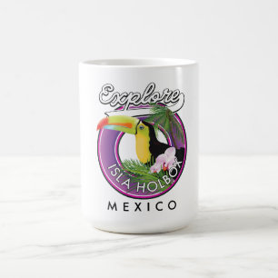 explore Isla Holbox beach mexico travel patch Coffee Mug