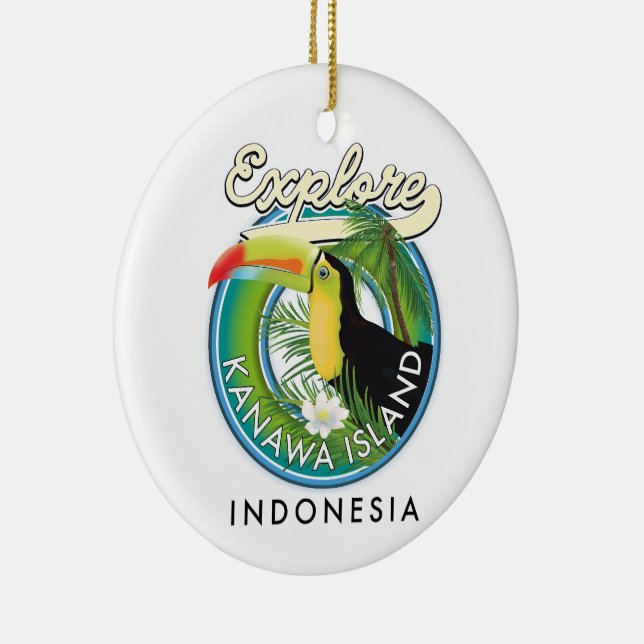 explore kanawa island indonesia ceramic ornament (Right)