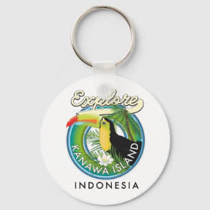 explore kanawa island indonesia keychain