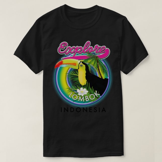 Explore Lombok Indonesia travel T-Shirt (Design Front)