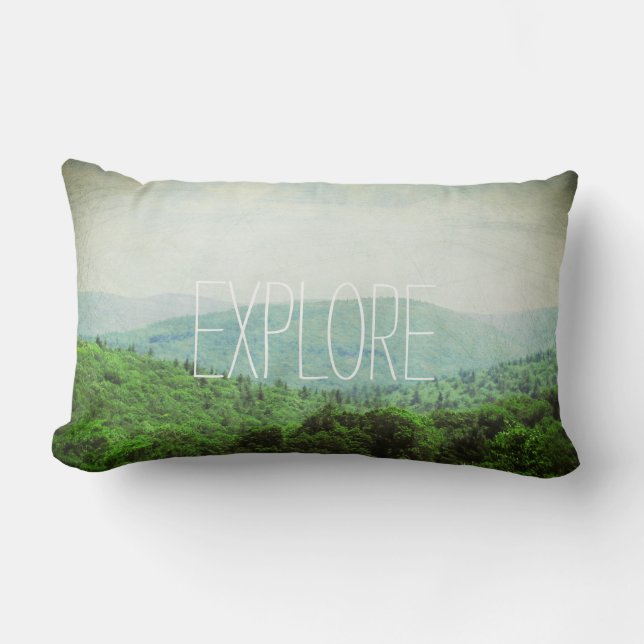 EXPLORE lumbar pillow, start an adventure Pillow (Front)