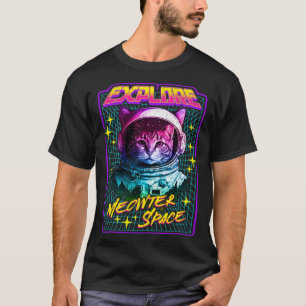 Explore Meowter Space 80s Style Astronaut Space C T-Shirt