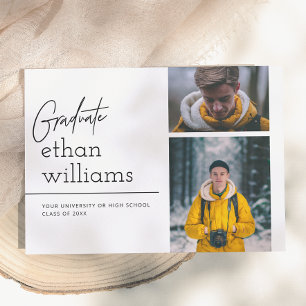 Explore Modern 2 Photos Graduation Announcement