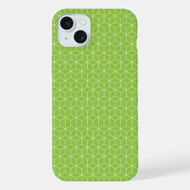 Explore Modern Optical Illusions with Cube Pattern iPhone Case (Back)