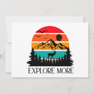 Explore More Mountain Nature Adventure Outdoor Holiday Card