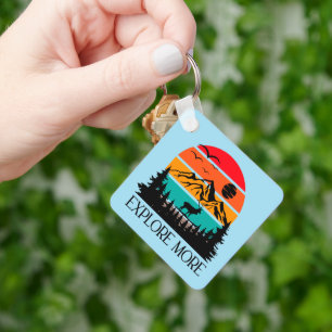 Explore More Mountain Nature Adventure Outdoor Keychain