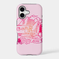 Explore More Pink Camper Van Mountain Nature Lover