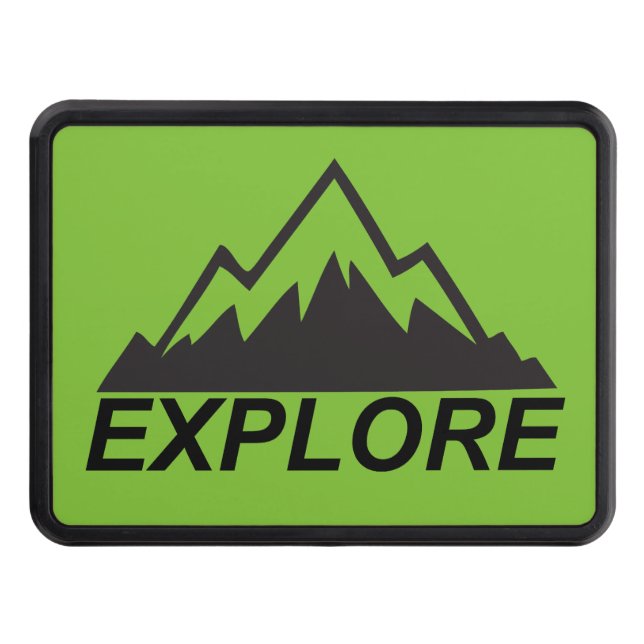 Explore Mountains Nature And  Wilderness Trailer Hitch Cover (Front)