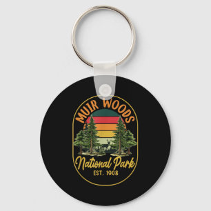 Explore nature at muir woods est 1908 national keychain
