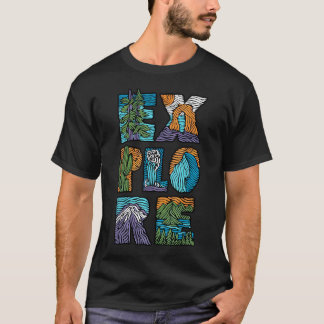 Explore Nature Outdoor Lover National Park Hiking T-Shirt