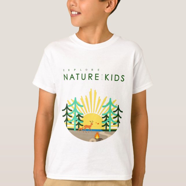 Explore Nature with Kids T-Shirt Graphics (Front)