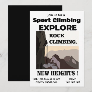 Explore New Heights Rock Climbing Invitation