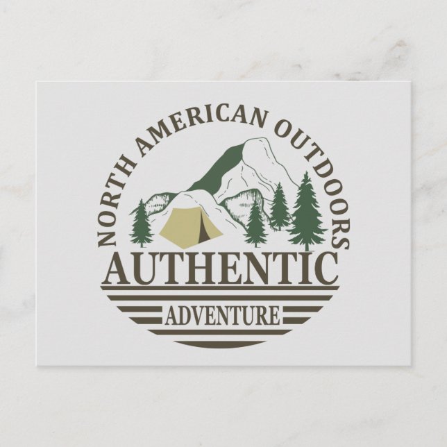 Explore north American outdoor hiking adventure Postcard (Front)