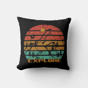 Explore outdoor vintage throw pillow