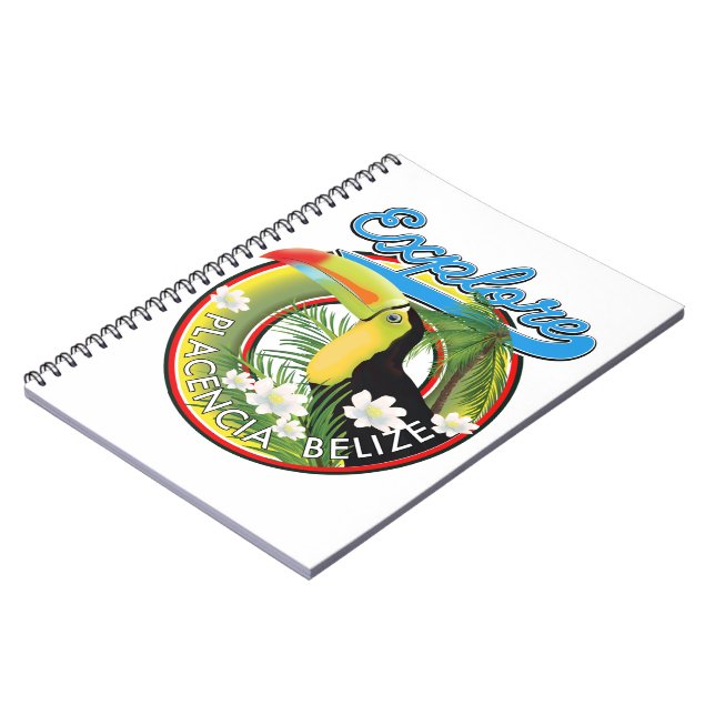 Explore Placencia Belize travel logo Notebook (Left Side)