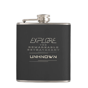Explore Remarkable Extravagant Unknown Quote Hip Flask