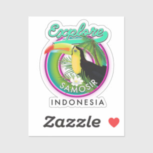 explore Samosir indonesia travel logo