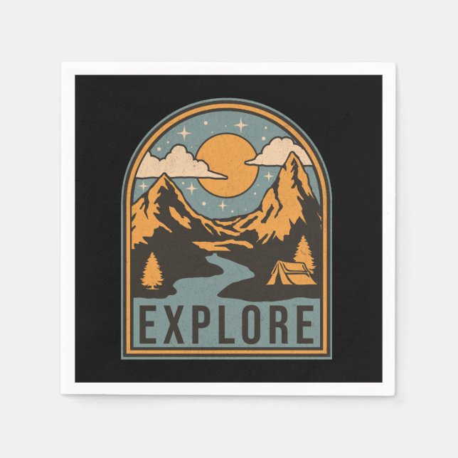 Explore text design napkin (Front)