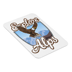 Explore the Alps  Magnet